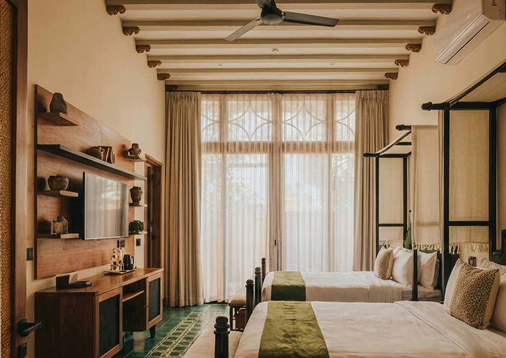 Jr Suite 2 beds with balcony