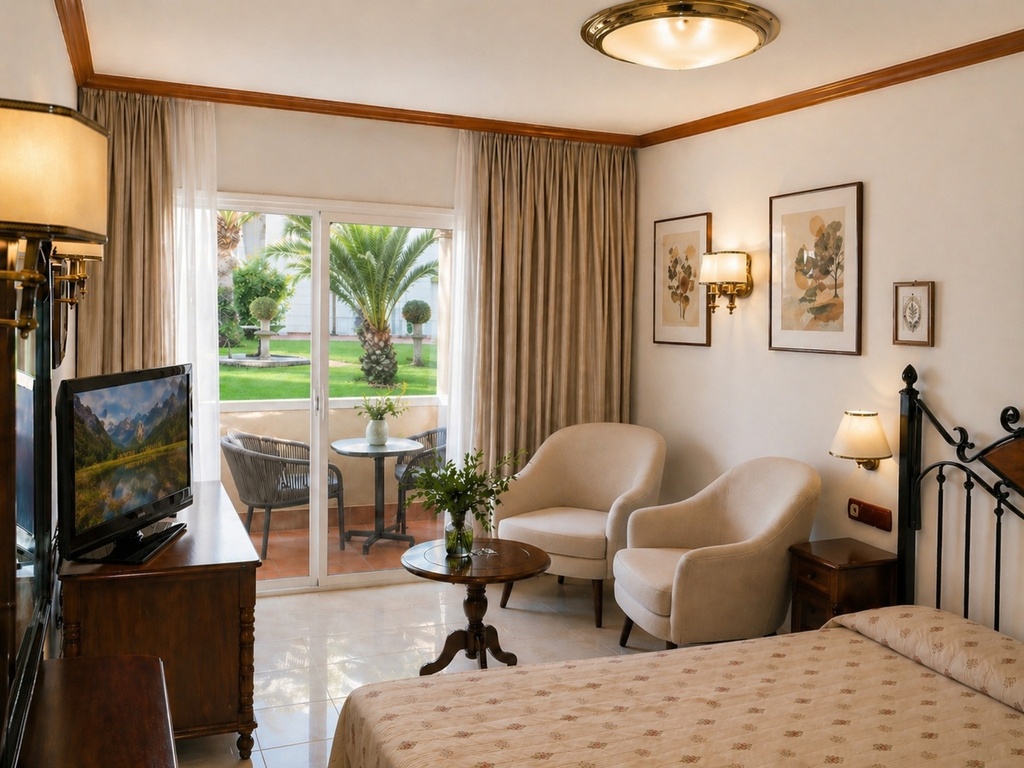 Double Room for Single Garden View (Balcony or Terrace)