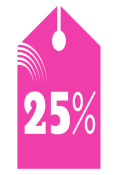 Pague ahora y obtenga el mejor precio. 25% Descuento
