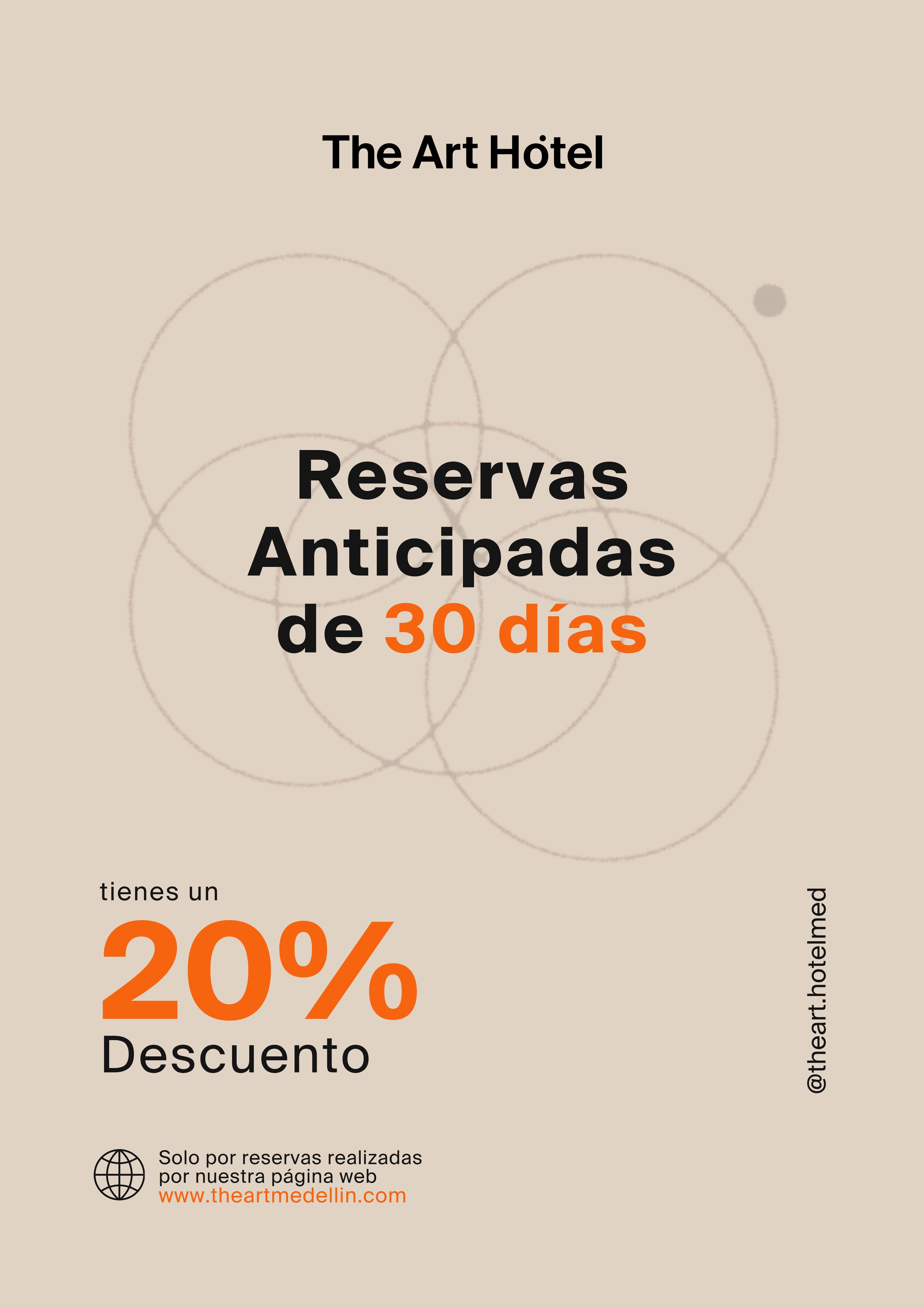 Reservas anticipadas de 30 días 20% Dto