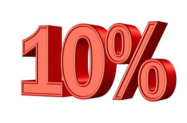 Non refundable 10%